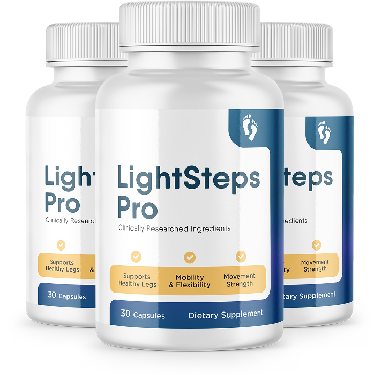 LightSteps Pro™ leg health capsules — 3 bottles